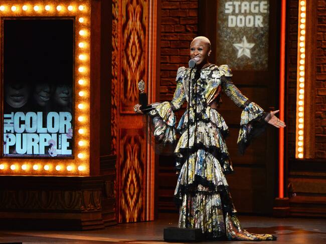 Cynthia Erivo acepta el Tony a Mejor Actriz en un Musical por "The Color Purple" / Getty Images