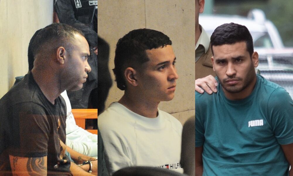 Agencia Uno | Los tres detenidos por el crimen del teniente Emmanuel Sánchez: Wilber Cabrera, Yolvi González y Josué Ramírez