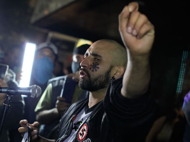 Agencia UNO | Imagen de archivo de Jorge Salvo durante una protesta en Plaza Italia el 6 de mayo de 2022