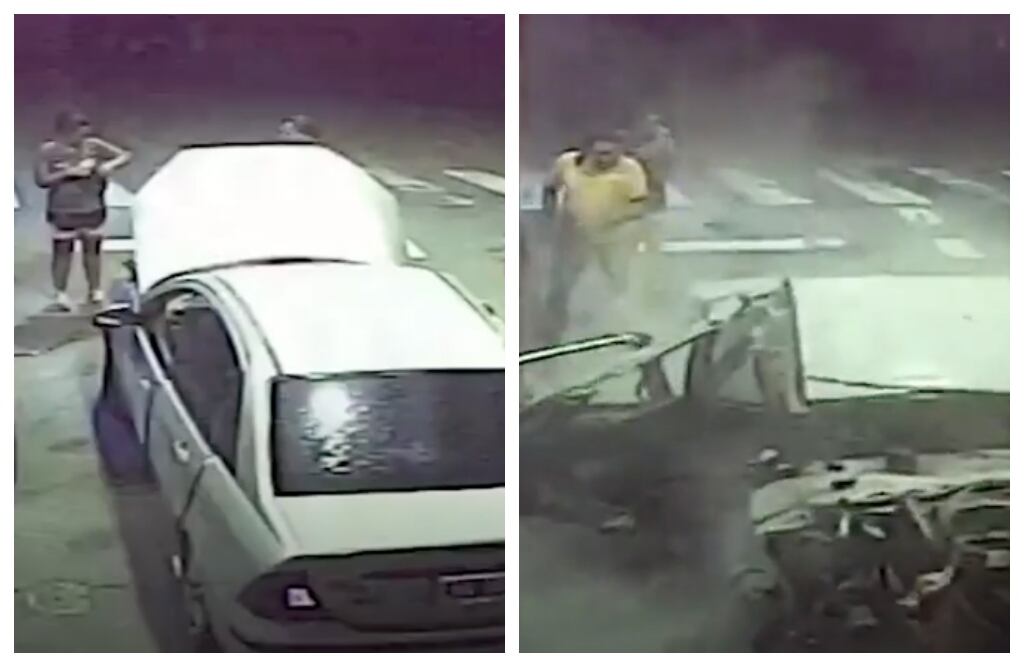 Auto lleno de cocaína explota mientras sujetos cargaban bencina en un servicentro de Argentina