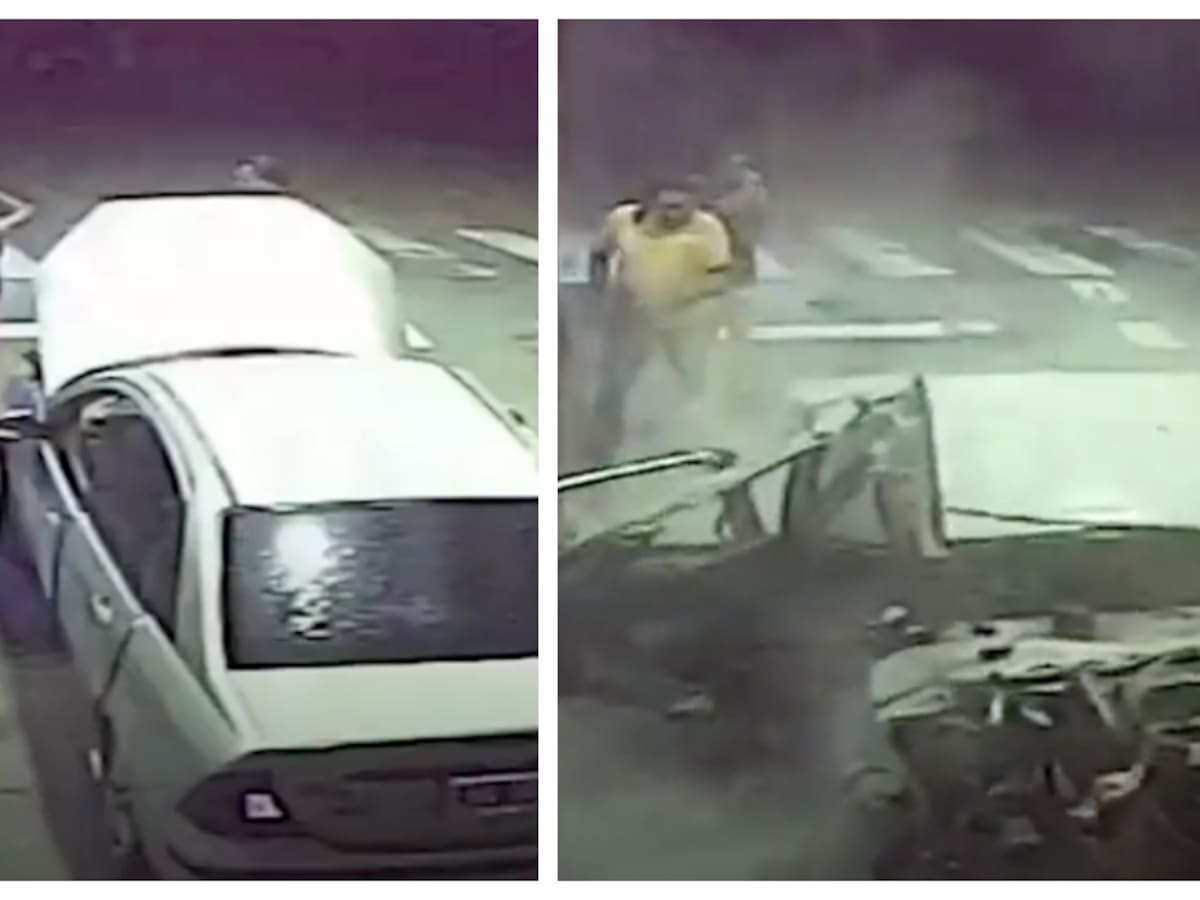 Auto lleno de cocaína explota mientras sujetos cargan gas en un servicentro de Argentina