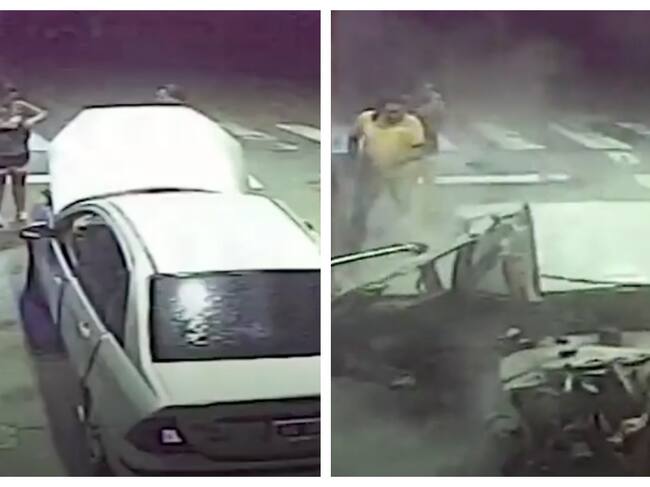 Auto lleno de cocaína explota mientras sujetos cargaban bencina en un servicentro de Argentina