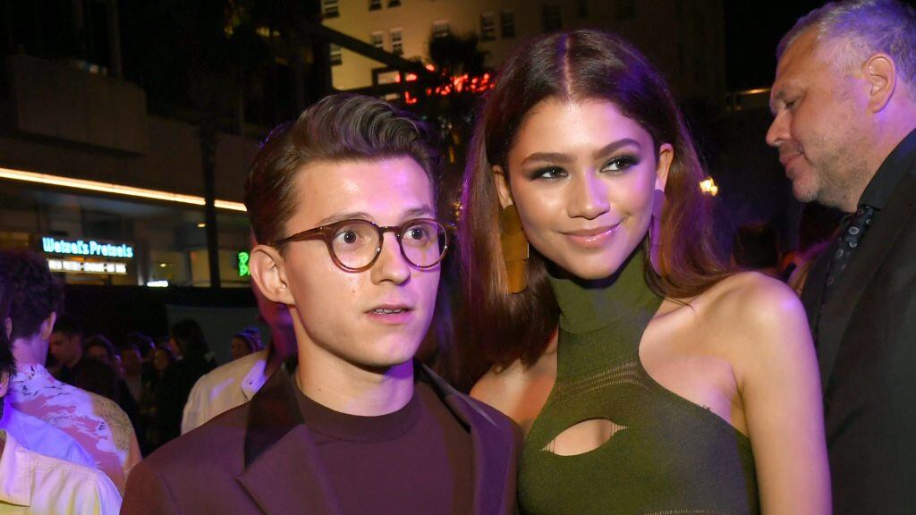 HOLLYWOOD, CALIFORNIA - JUNE 26: Tom Holland (L) and Zendays pose at the after party for the premiere of Sony Pictures' "Spider-Man: Far From Home" on June 26, 2019 in Hollywood, California. (Photo by Kevin Winter/Getty Images)