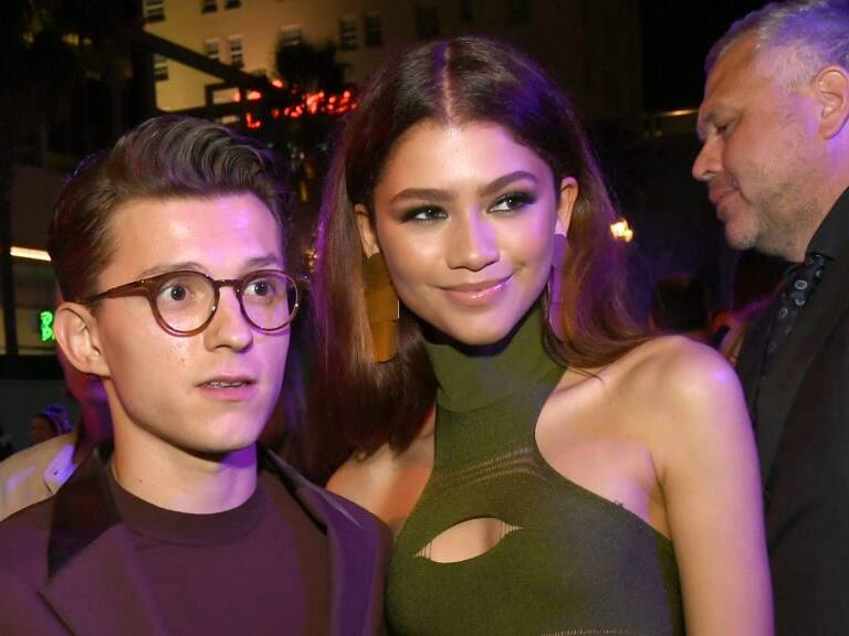 HOLLYWOOD, CALIFORNIA - JUNE 26: Tom Holland (L) and Zendays pose at the after party for the premiere of Sony Pictures' "Spider-Man: Far From Home" on June 26, 2019 in Hollywood, California. (Photo by Kevin Winter/Getty Images)