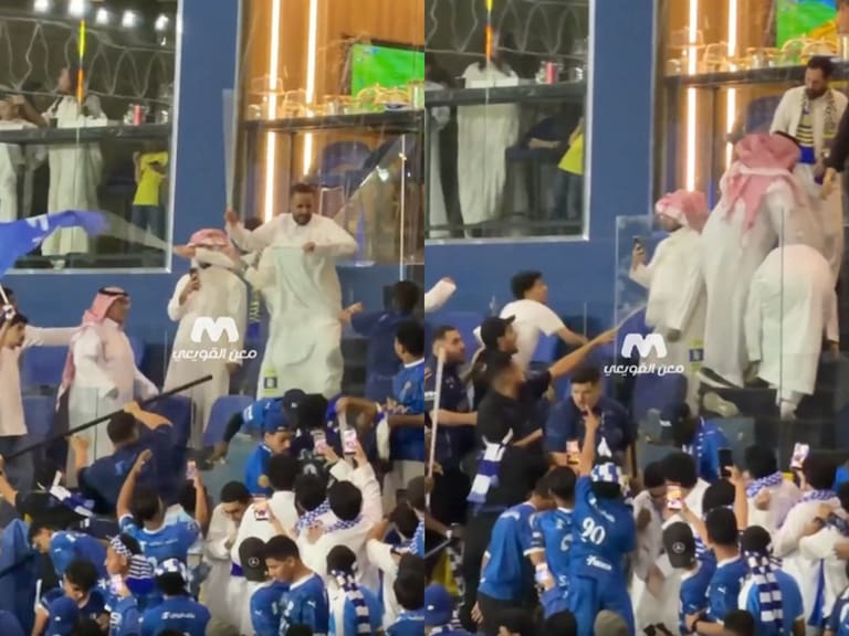 Definición de liga de Arabia Saudita termina en brutal pelea: latigazos, proyectiles y golpes