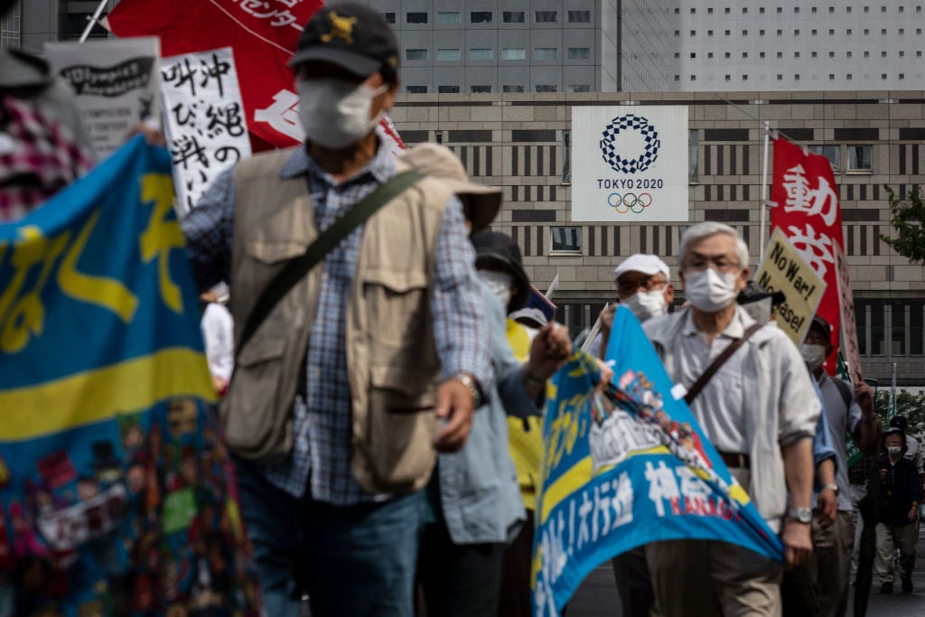 Habitantes de Tokio protestan en contra de los Juegos Olímpicos