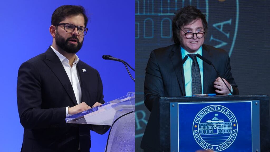 Getty Images | Los presidentes Gabriel Boric y Javier Milei