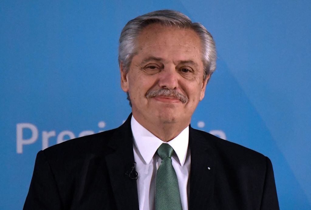El presidente de Argentina Alberto Fernández