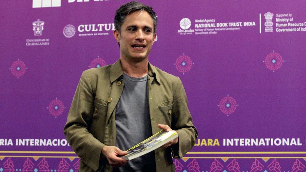 Mexican actor and producer Gael Garcia Bernal speaks during the presentation of his book "Chicuarotes" at the Guadalajara International Book Fair in Guadalajara, Mexico, on December 7, 2019. (Photo by Ulises Ruiz / AFP) (Photo by ULISES RUIZ/AFP via Getty Images)