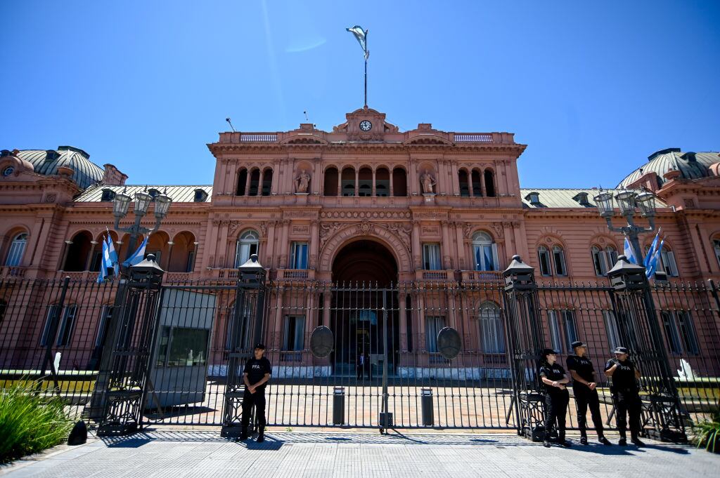 Imagen del palacio de gobierno Casa Rosada en la ciudad de Buenos Aires de Argentina