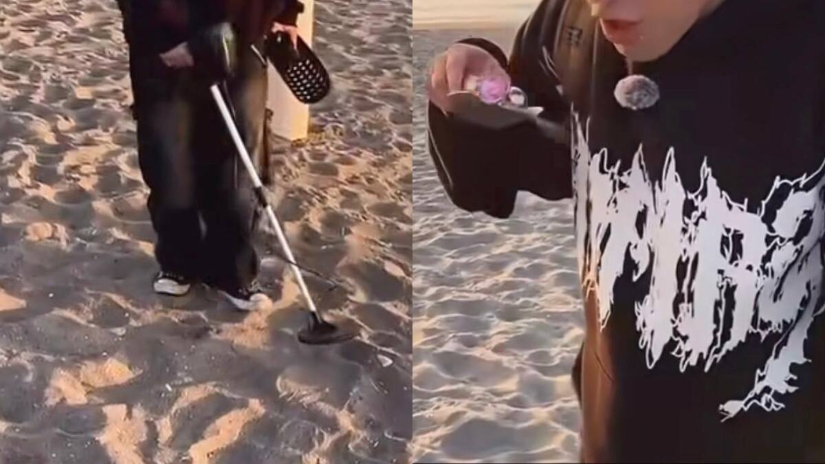 Jóvenes buscaban monedas en la playa y encontraron inesperado objeto íntimo: video se volvió viral