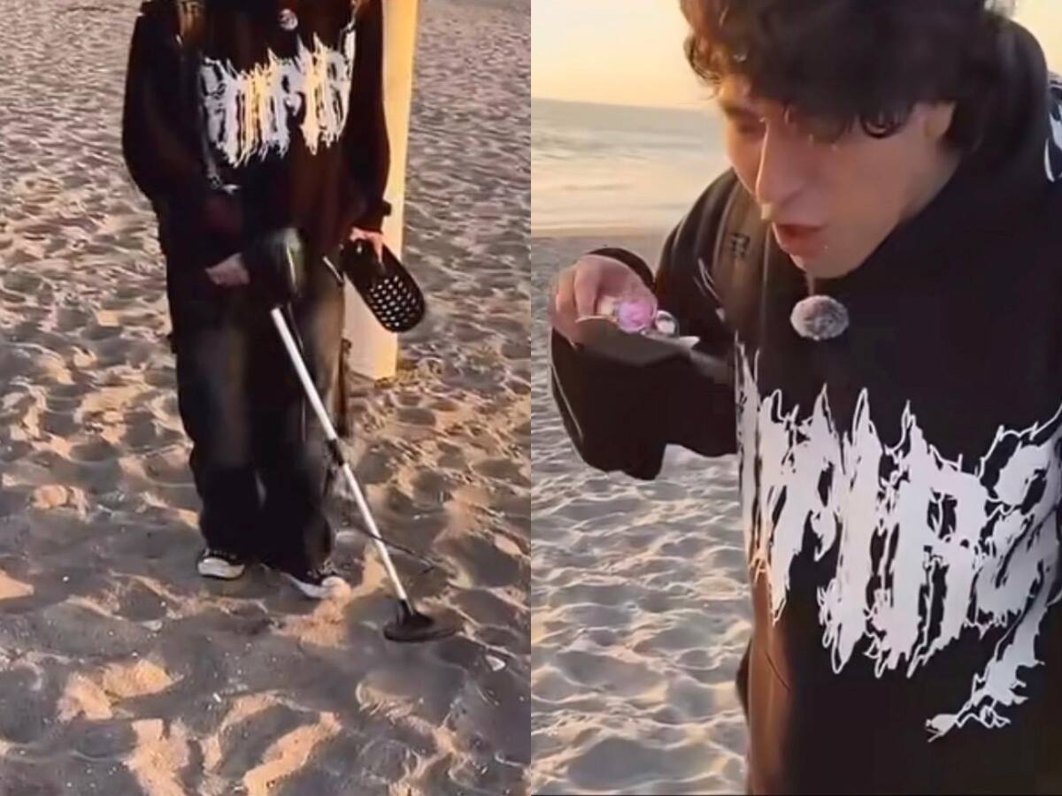 Jóvenes buscaban monedas en la playa y encontraron inesperado objeto íntimo: video se volvió viral