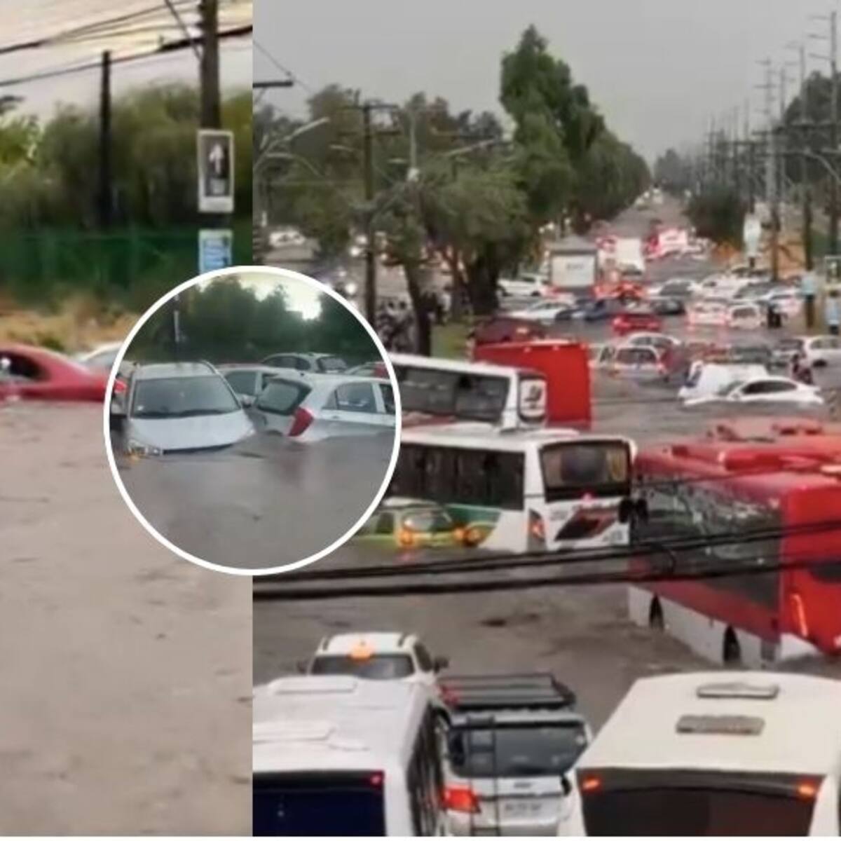 Lluvia y granizos provocan inundaciones en comuna de Maipú: hay varias casas y calles afectadas