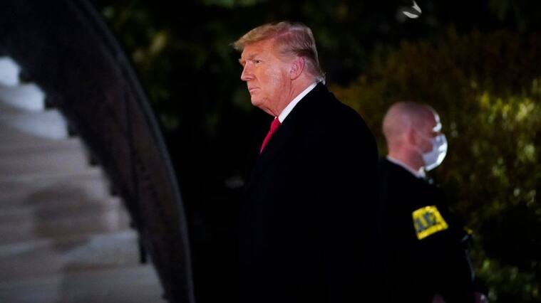WASHINGTON, DC - JANUARY 12: U.S. President Donald Trump walks to the White House residence after exiting Marine One upon his return on January 12, 2021 in Washington, DC. Following last week's deadly pro-Trump riot on Capitol Hill, Trump traveled to the border town of Alamo, Texas to view the partial construction of wall along the U.S.-Mexico border. (Photo by Drew Angerer/Getty Images)
