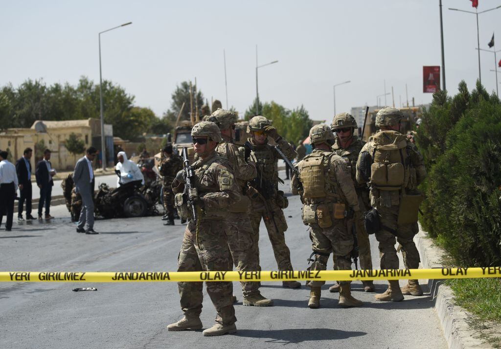 Solados estadounidenses desplegados en Kabul