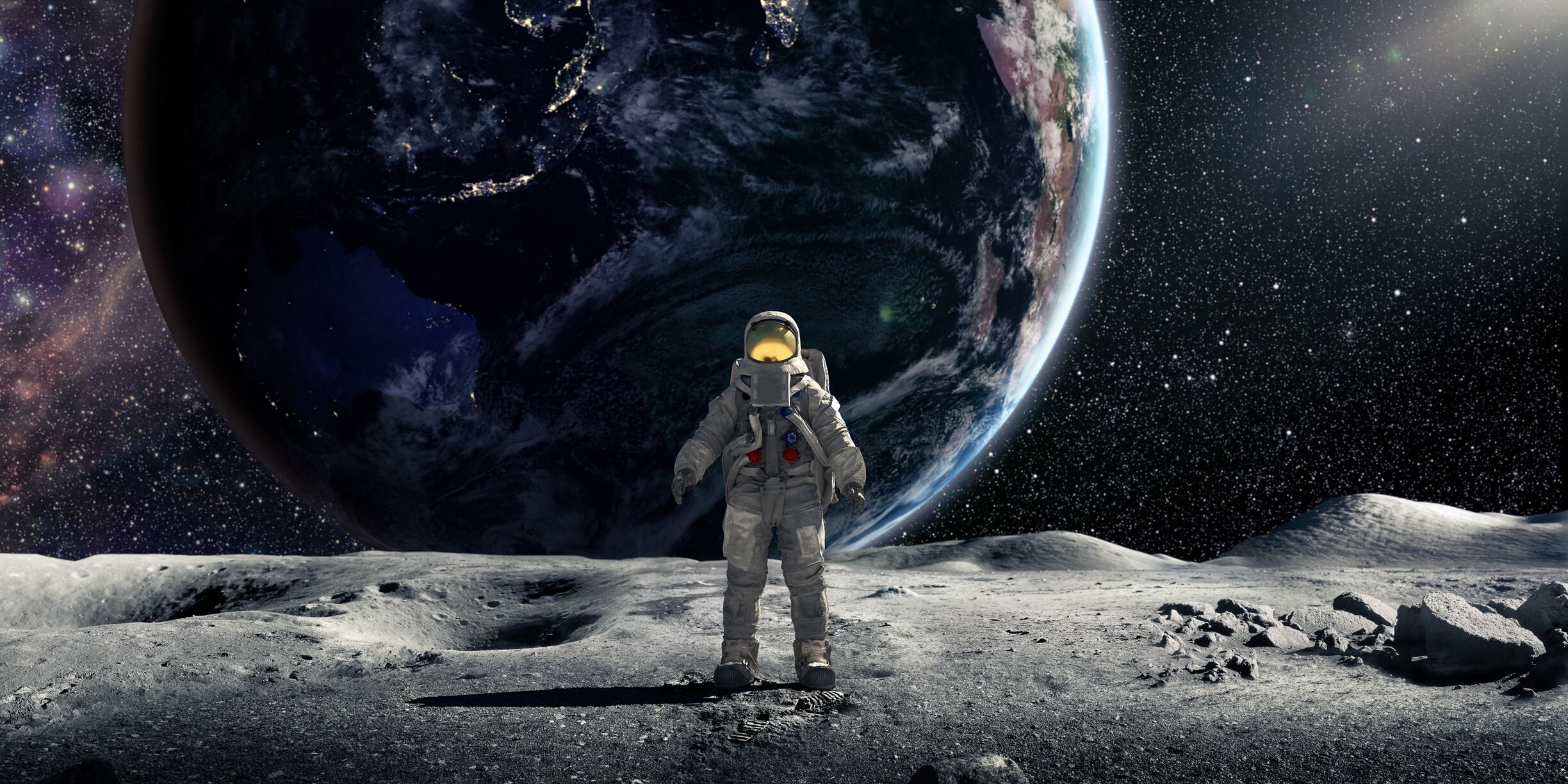 Hombre llegando a la Luna | Getty Images