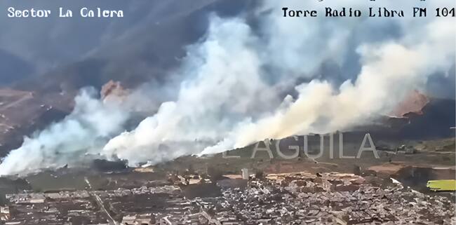 Incendio forestal en La Calera