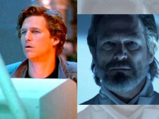 Jeff Bridges en "Tron" original de 1982 (IMBD) - Jeff Bridges en "Tron: Legacy" de 2010
