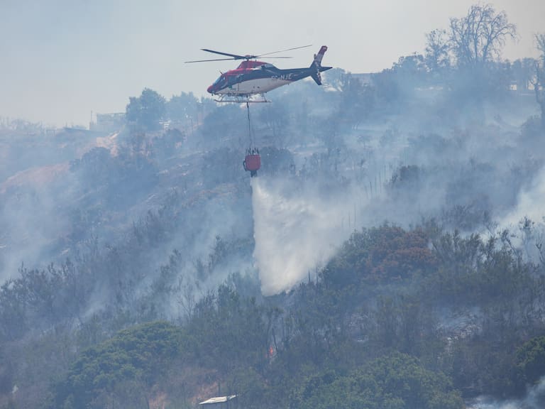 Agencia Uno | Incendio forestal que ha afectado Limache, Villa Alemana y sectores aledaños