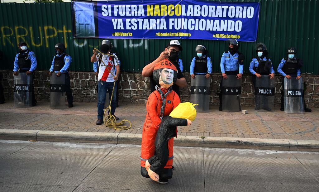Protestas contra el gobierno de Honduras en Tegucigalpa