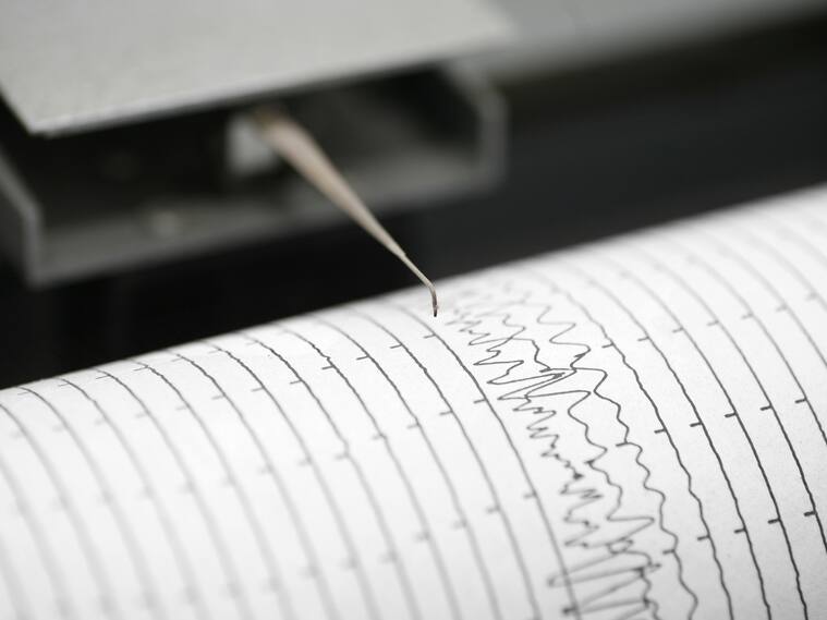 Un sismógrafo marca línea sobre el papel, al detectar un sismo.