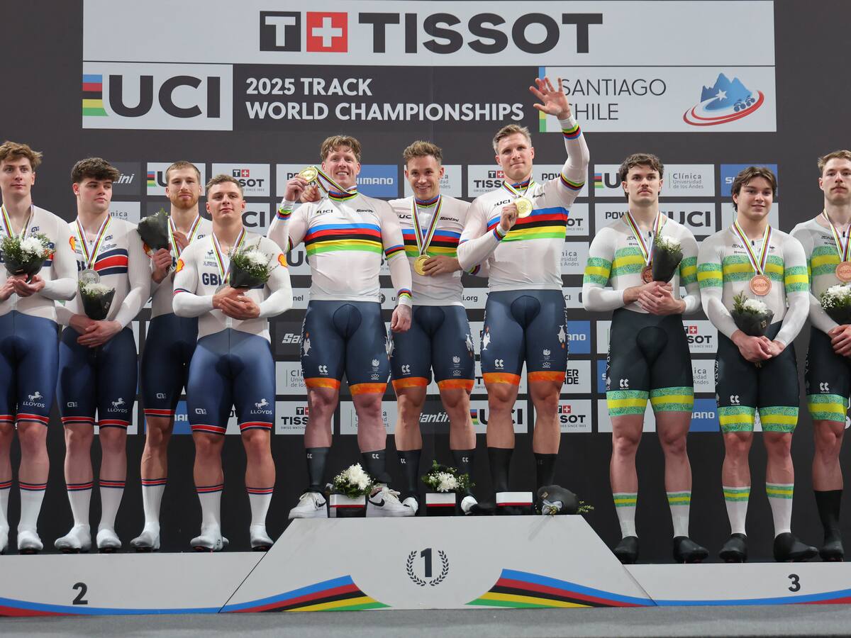 Es campeón olímpico, ganó en Chile su decimocuarto oro en Mundiales de Ciclismo Pista y lo festejó con hinchas nacionales: “Es genial cómo nos apoyan”