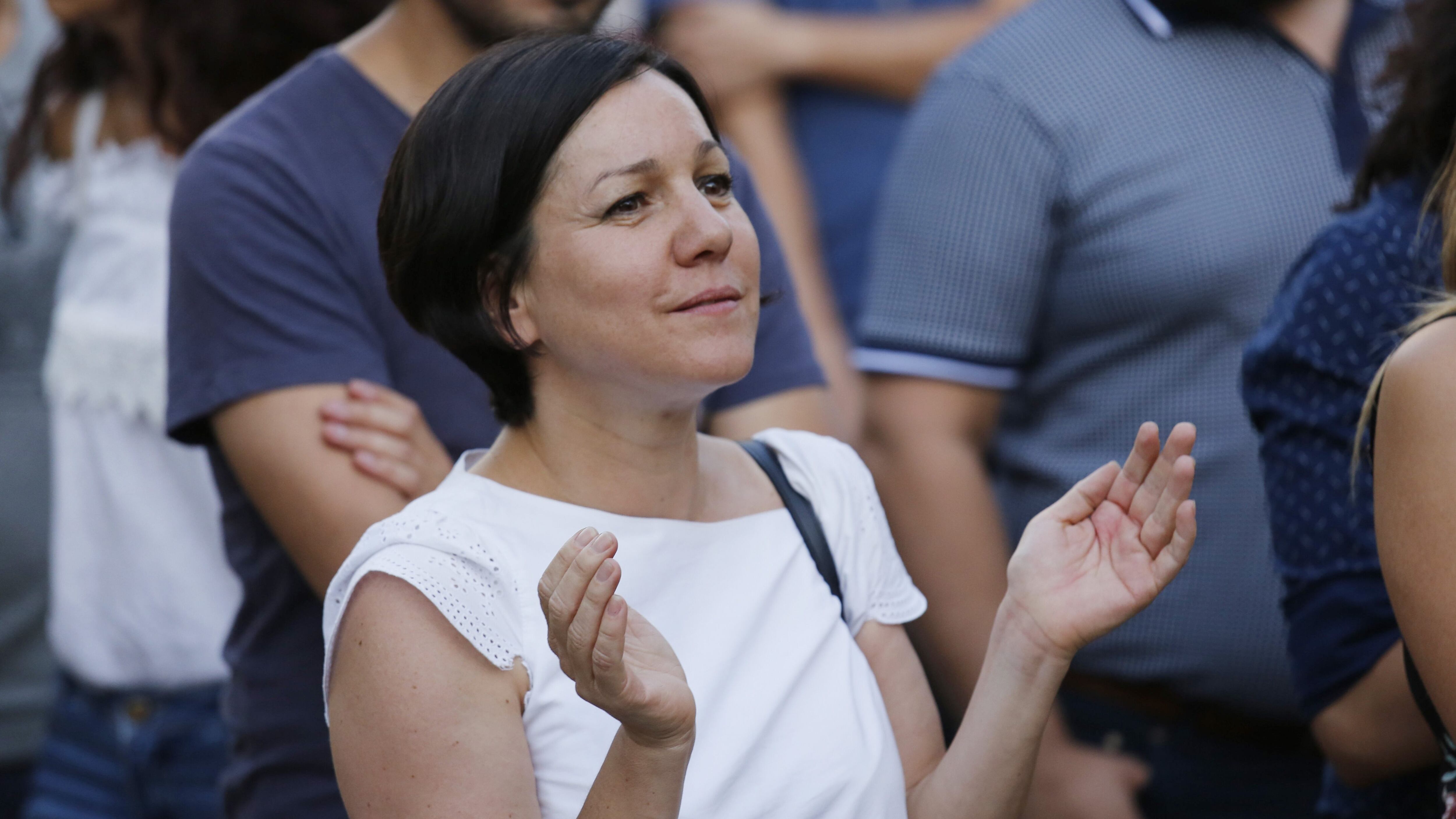 23 de Enero del 2019/SANTIAGO
Javiera Parada en el cierre de campaña de la lista Unidas, para Crear, que busca presidir la directiva del partido de Revolucion Democratica, en elecciones internas
FOTO:SEBASTIAN BROGCA/AGENCIAUNO
