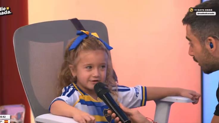 El fenómeno de Azul: La niña de cinco años que paralizó un programa de TV con su pasión por Boca Juniors