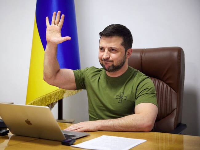 El mandatario ucraniano Volodimir Zelenski habla ante el congreso de EEUU