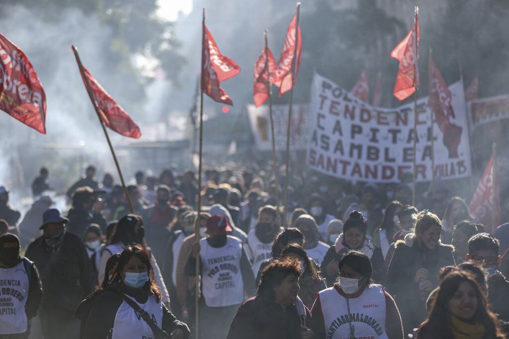 Manifestaciones sociales contra el alza de los precios en Buenos Aires