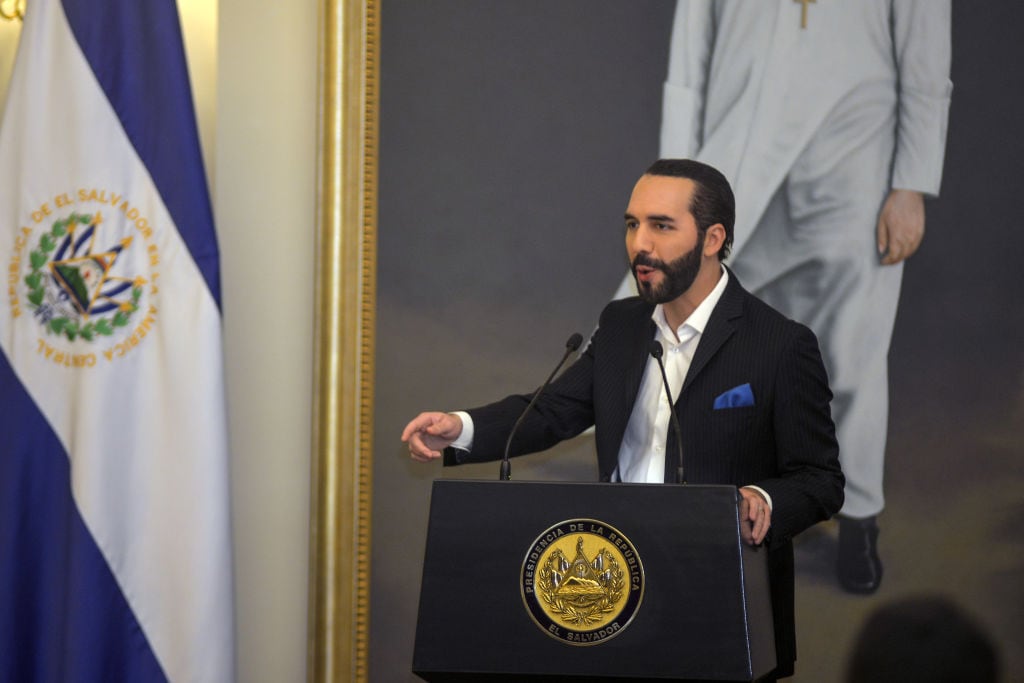 El mandatario salvadoreño Nayib Bukele