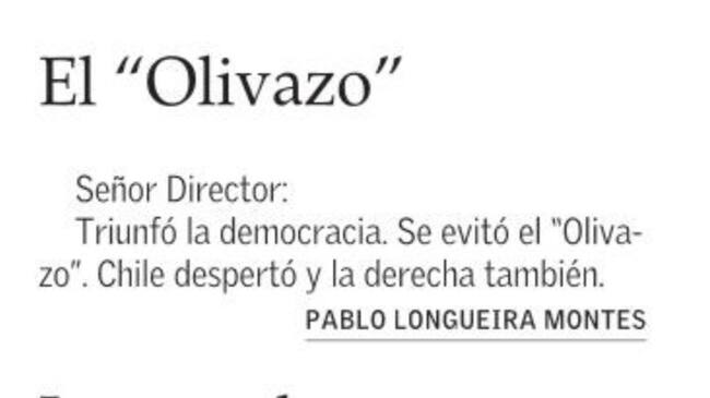 El «Olivazo» / Fuente: El Mercurio