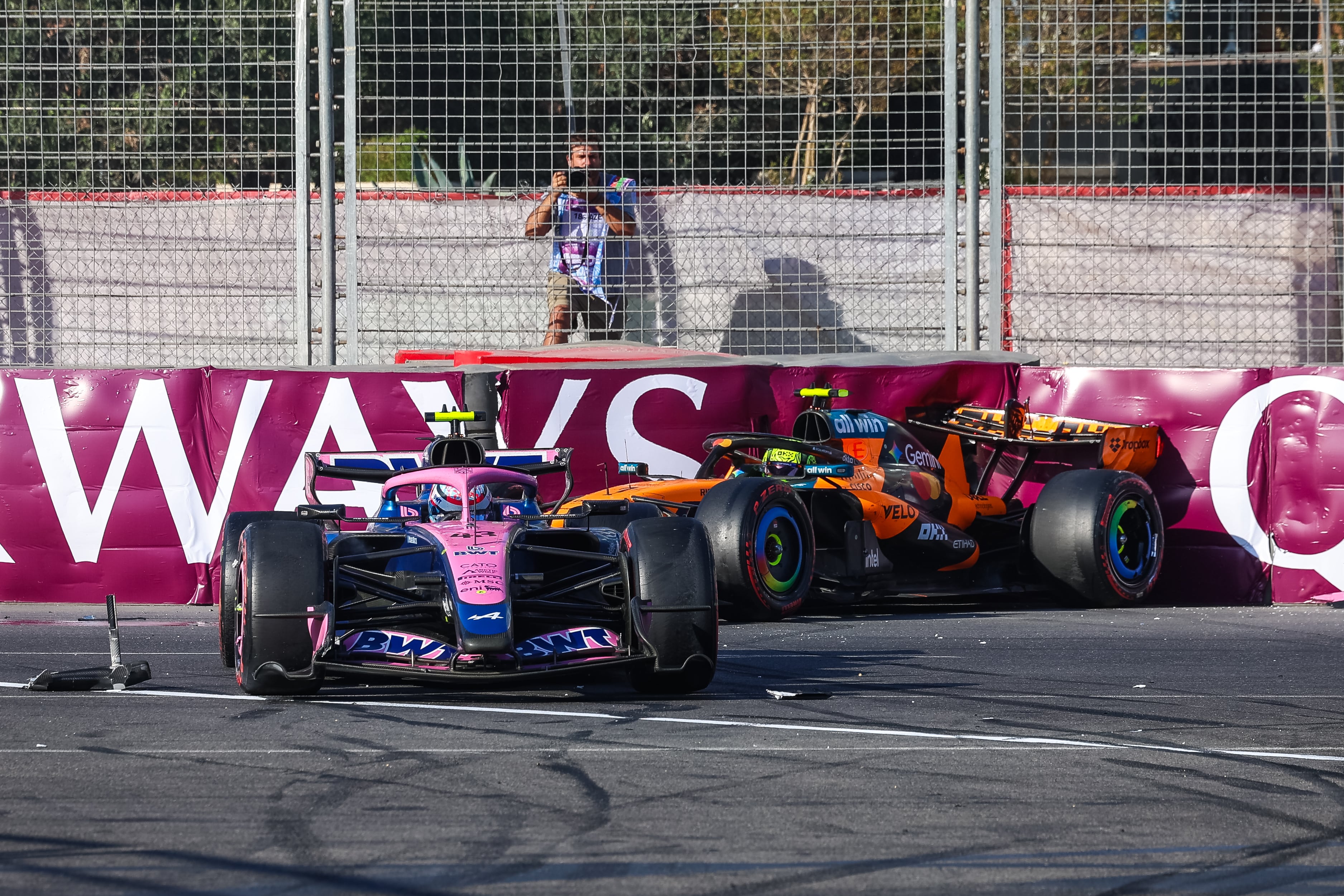 Colapinto chocó a Gasly y Norris en Bakú