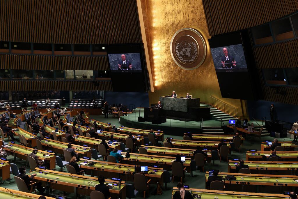 El salón de la asamblea general de la ONU en Nueva York