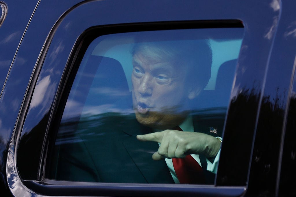 Donald Trump tras abandonar el gobierno de EEUU