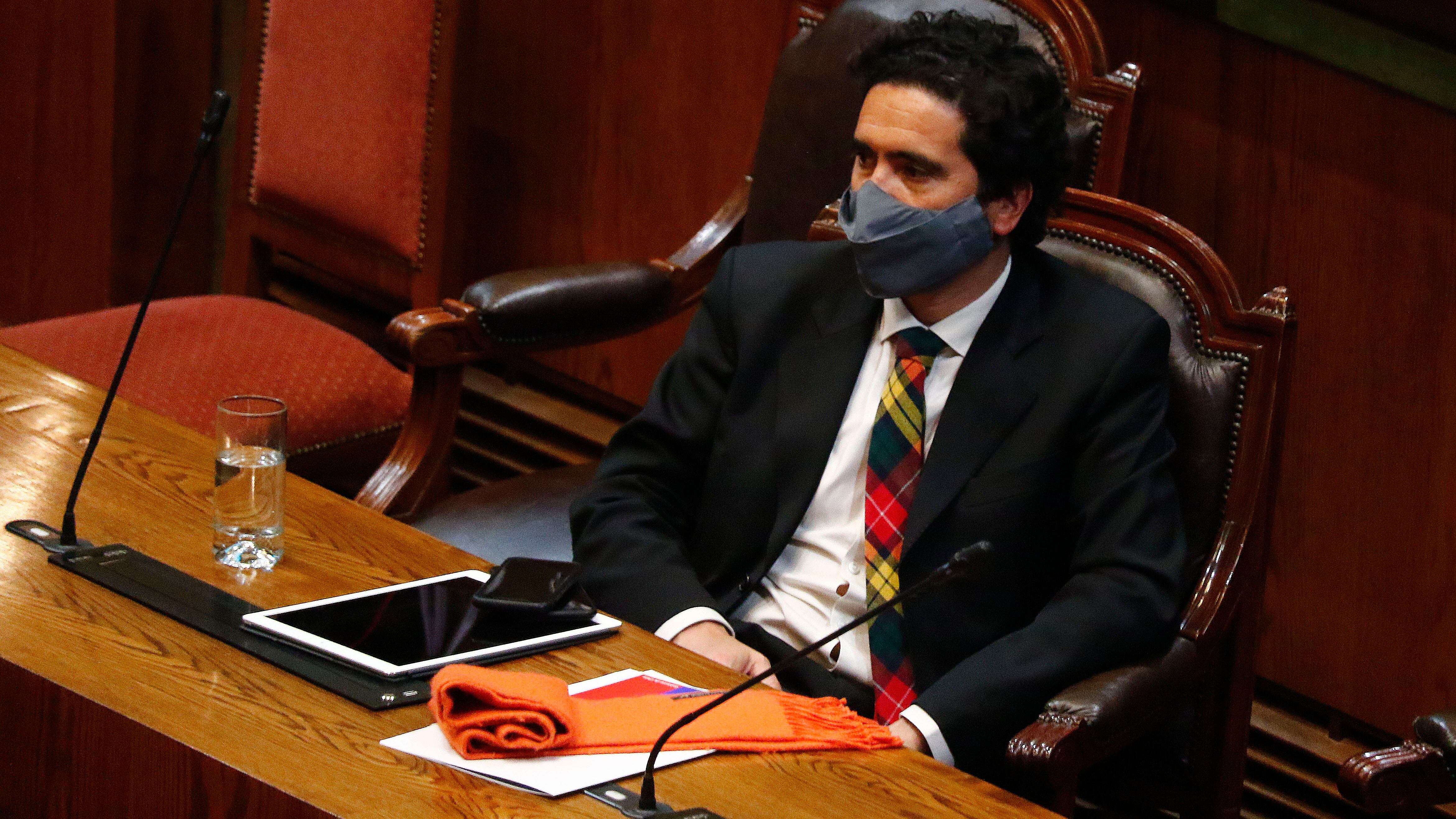 30 DE AGOSTO DE 2020/VALPARAISOEl ministro Ignacio Briones, durante la sesion especial de la Camara de Diputados, citada para discutir la situacion tras el hackeo del BancoEstado.
FOTO: LEONARDO RUBILAR CHANDIA/AGENCIAUNO