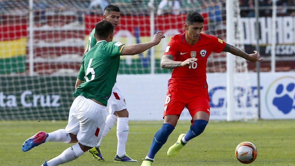 5 DE SEPTIEMBRE 2017, LA PAZ.Pedro Pablo Hernández , durante el partido valido por la decimoquinta fecha de las Clasificatorias rumbo al Mundial de Rusia 2018, entre las selecciones de Bolivia vs Chile jugado en el Estadio Hernando Siles.
FOTO: JAVIER VALDES LARRONDO /AGENCIAUNO