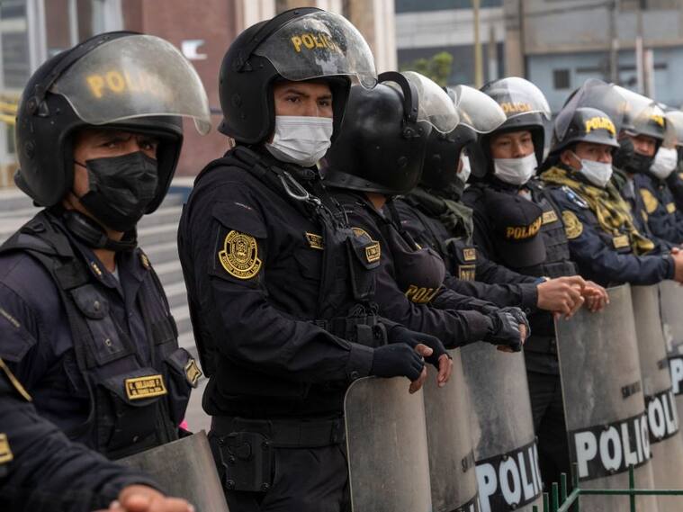 Efectivos de la policía de Perú. parte del operativo contra la red pederasta