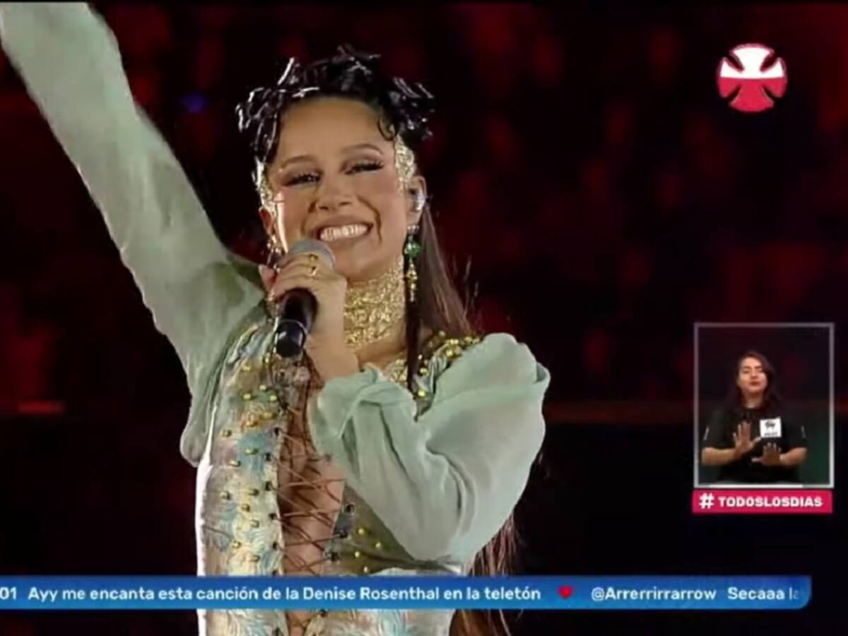 «Hacen un increíble trabajo»: el emotivo mensaje de Denise Rosenthal durante su presentación en la Teletón