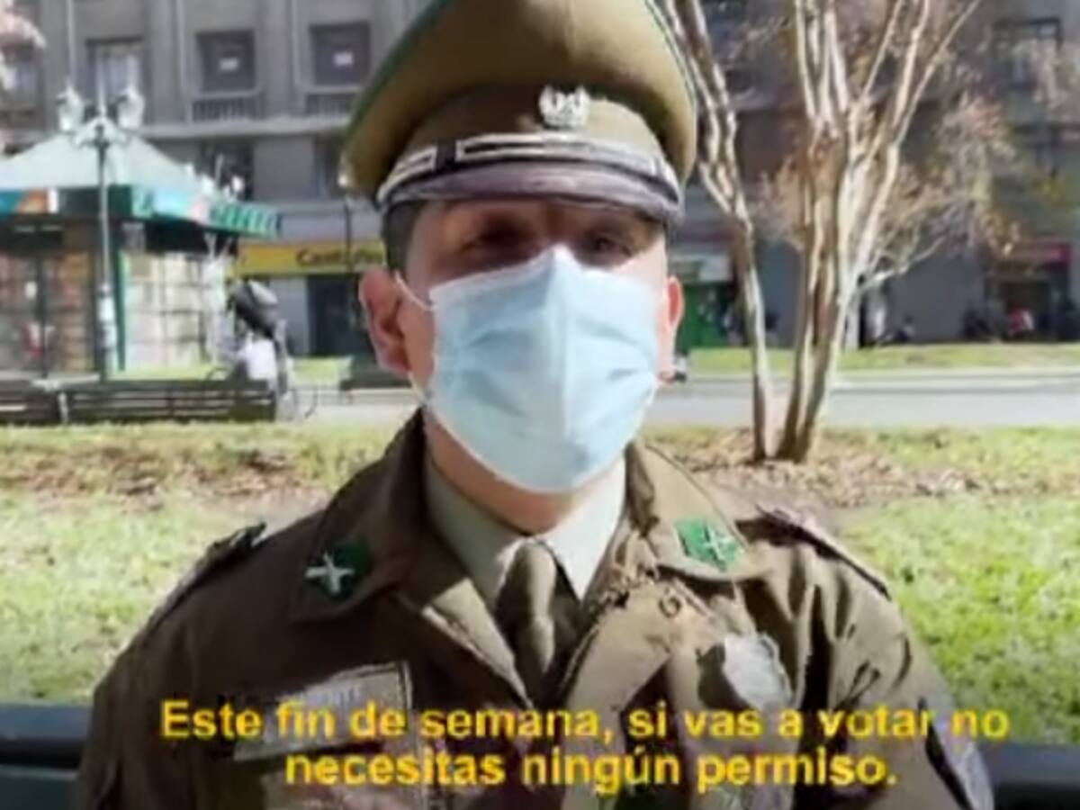 ¿Qué se necesita para ir a votar? Carabineros lanzó campaña didáctica de cara a las elecciones de este fin de semana
