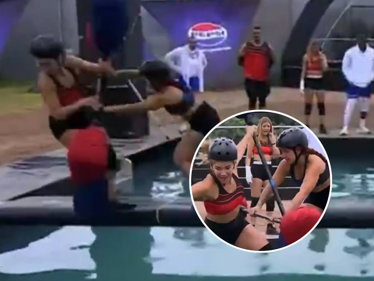 Se azotó la cabeza: chica reality sufre violenta caída durante competencia con participante de Mundos Opuestos 3