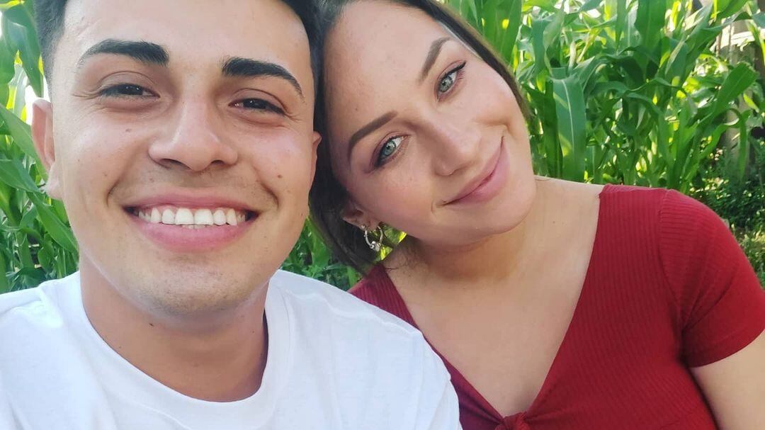 Ingrid Aceitón y su pareja
