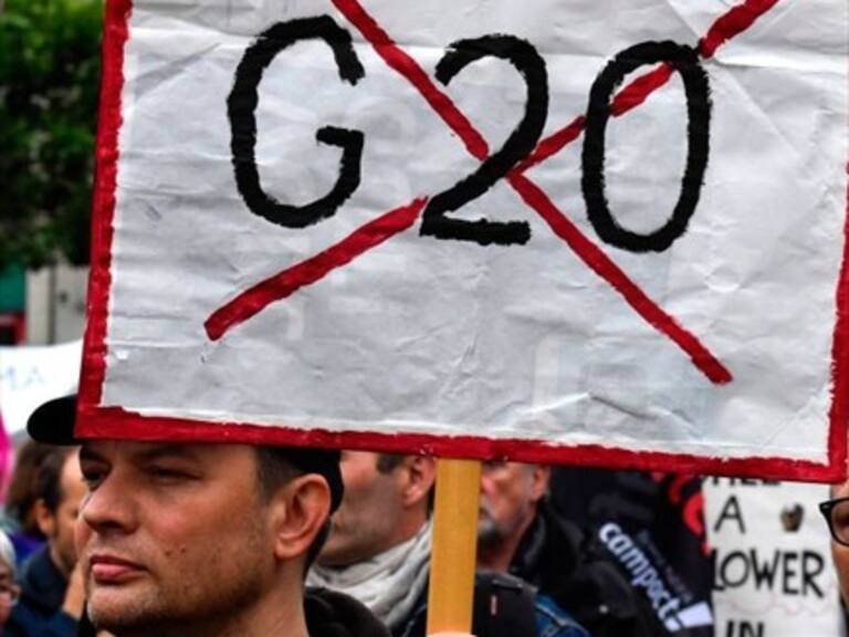 Manifestantes protestaron en la previa de la Cumbre G20