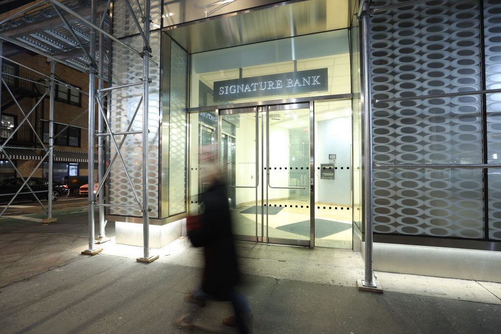 La sede central del Signature Bank en Nueva York de Estados Unidos