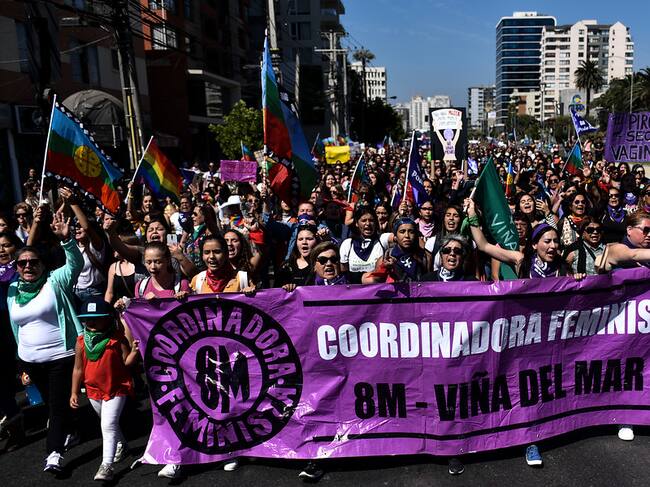 La concurrida manifestación del 8M en la Región de Valparaíso
