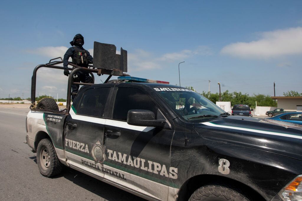 Policías encapuchados patrullan las calles de Tamaulipas