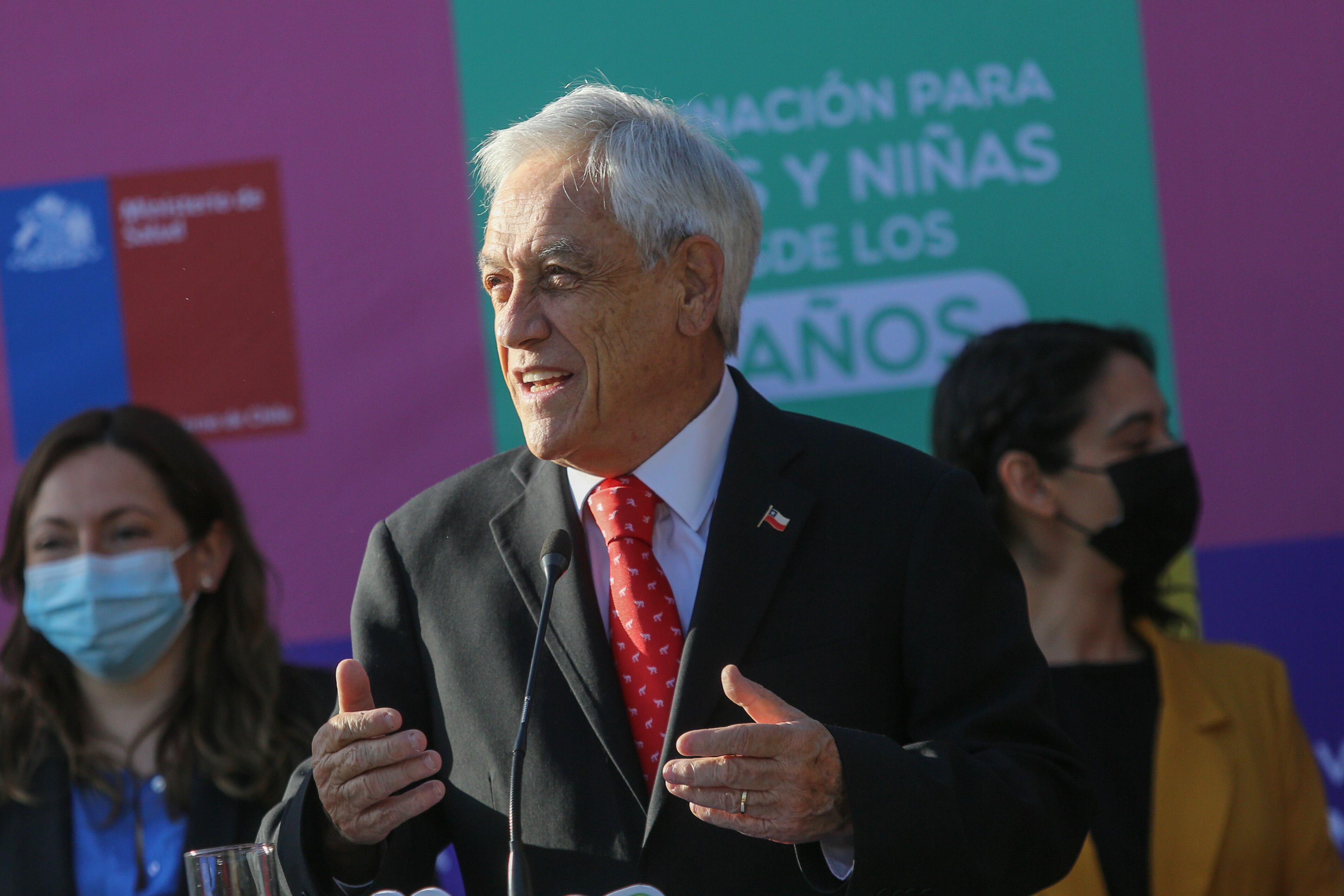 6 de DICIEMBRE de 2021 / ÑUÑOAPresidente Sebastián Piñera participa del inicio de vacunación para menores desde los 3 años
FOTO: DIEGO MARTIN/AGENCIAUNO
