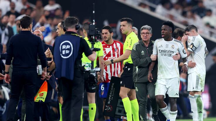 “Florentino te va a echar”: la frase del “Cholo” Simeone a Vinícius que encendió el derbi de Madrid por Supercopa