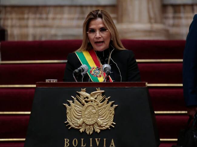 Jeanine Añez durante su mandato interino en 2020