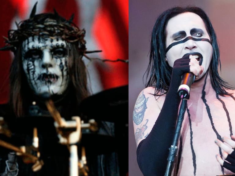 Joey Jordison y Marilyn Manson